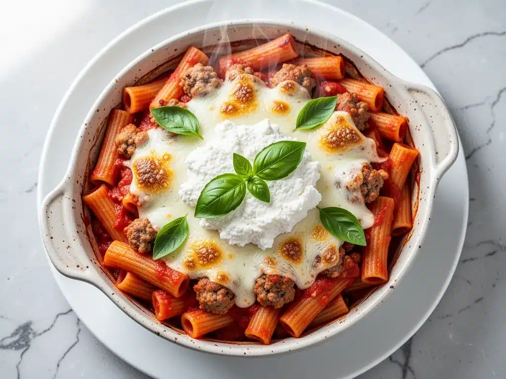 Cheesy Baked Ziti: Easy Family Dinner 4 Cheesy Baked Ziti preparation steps