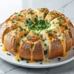 cheesy garlic pull apart bread - featured image