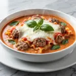 cheesy lasagna soup - featured image