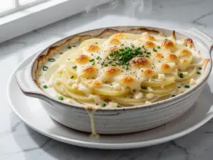 Home 6 creamy scalloped potatoes with garlic - featured image