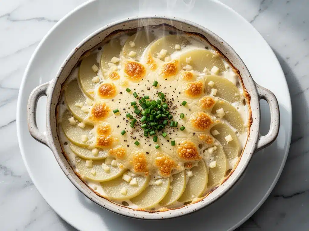 Creamy Scalloped Potatoes with Garlic: Easy Side Dish 4 creamy scalloped potatoes with garlic preparation steps
