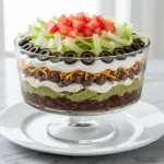 creamy seven layer taco dip - featured image