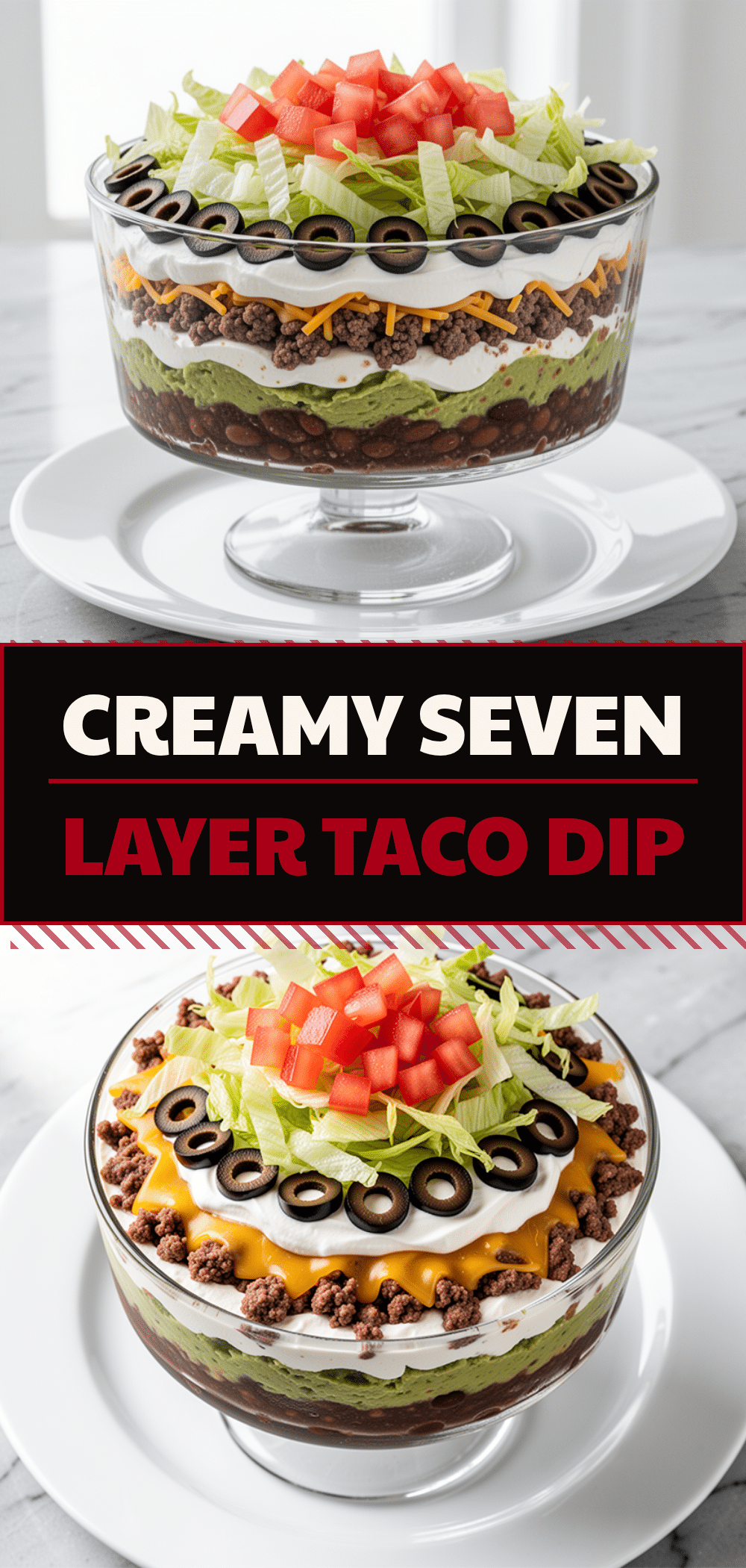 Creamy Seven Layer Taco Dip: 7 Easy Layers 5 creamy seven layer taco dip recipe