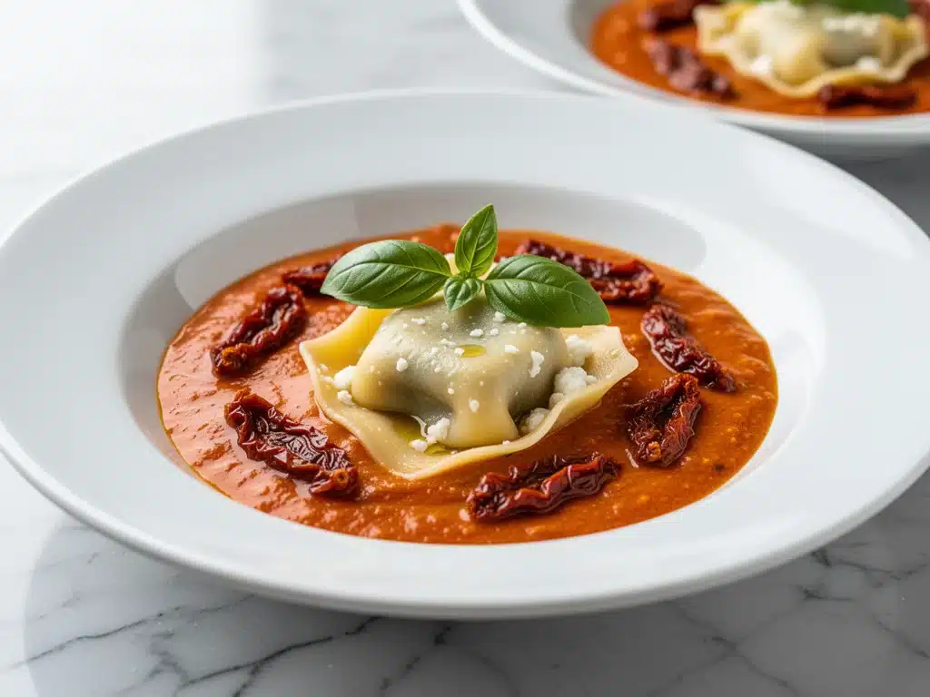 creamy sun-dried tomato tortellini - featured image