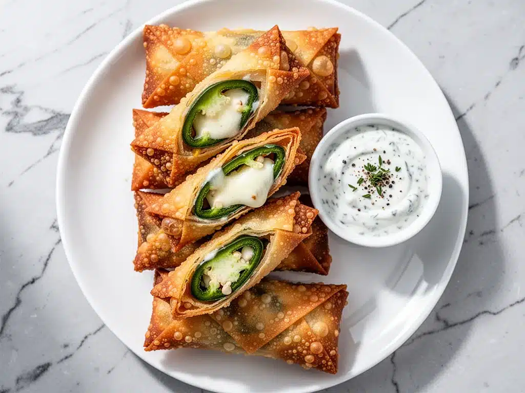 Crispy Jalapeno Popper Egg Rolls: Better Than Takeout 4 Crispy Jalapeno Popper Egg Rolls preparation steps