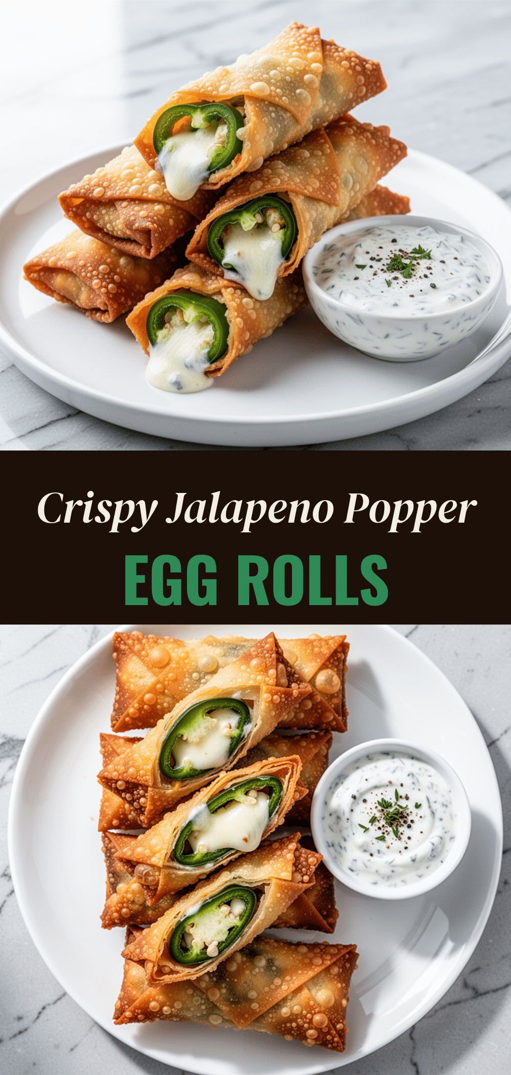 Crispy Jalapeno Popper Egg Rolls: Better Than Takeout 5 Crispy Jalapeno Popper Egg Rolls recipe