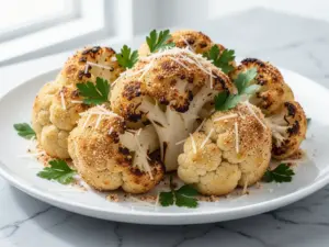 Home 4 crispy parmesan roasted cauliflower - featured image
