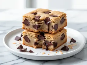 Home 3 dairy-free chocolate chunk blondies with coconut oil - featured image