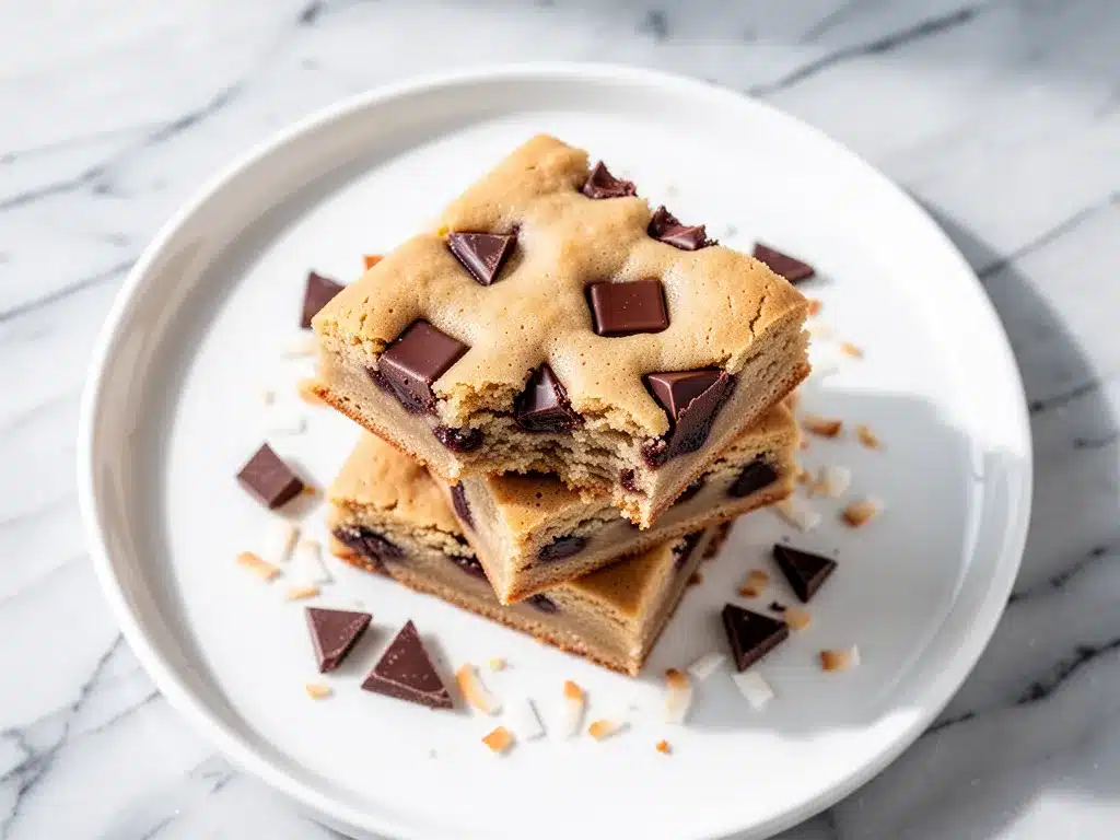 Dairy-Free Chocolate Chunk Blondies with Coconut Oil 4 dairy-free chocolate chunk blondies with coconut oil preparation steps