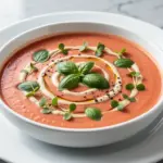 dairy-free creamy tomato basil soup - featured image