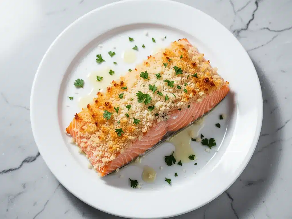 Garlic Parmesan Crusted Salmon: 20-Minute Easy Dinner 4 Garlic Parmesan Crusted Salmon preparation steps