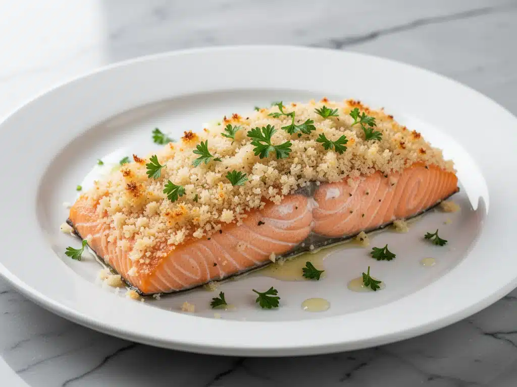 Garlic Parmesan Crusted Salmon - featured image