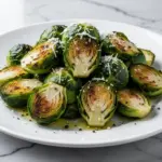 Garlic Parmesan Roasted Brussels Sprouts - featured image