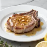 honey garlic butter pork chops - featured image