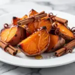 honey glazed roasted sweet potatoes - featured image