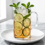 iced cucumber mint lemonade - featured image