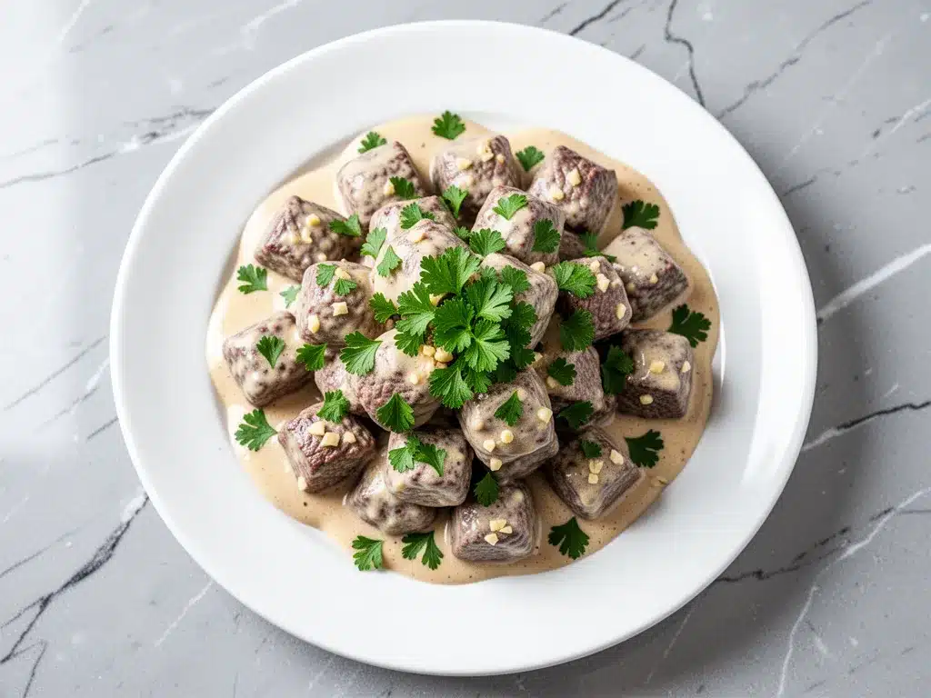 Keto Creamy Garlic Butter Steak Bites 4 keto creamy garlic butter steak bites preparation steps