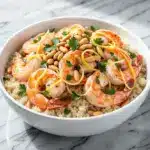 Mediterranean Lemon Garlic Shrimp Bowl - featured image