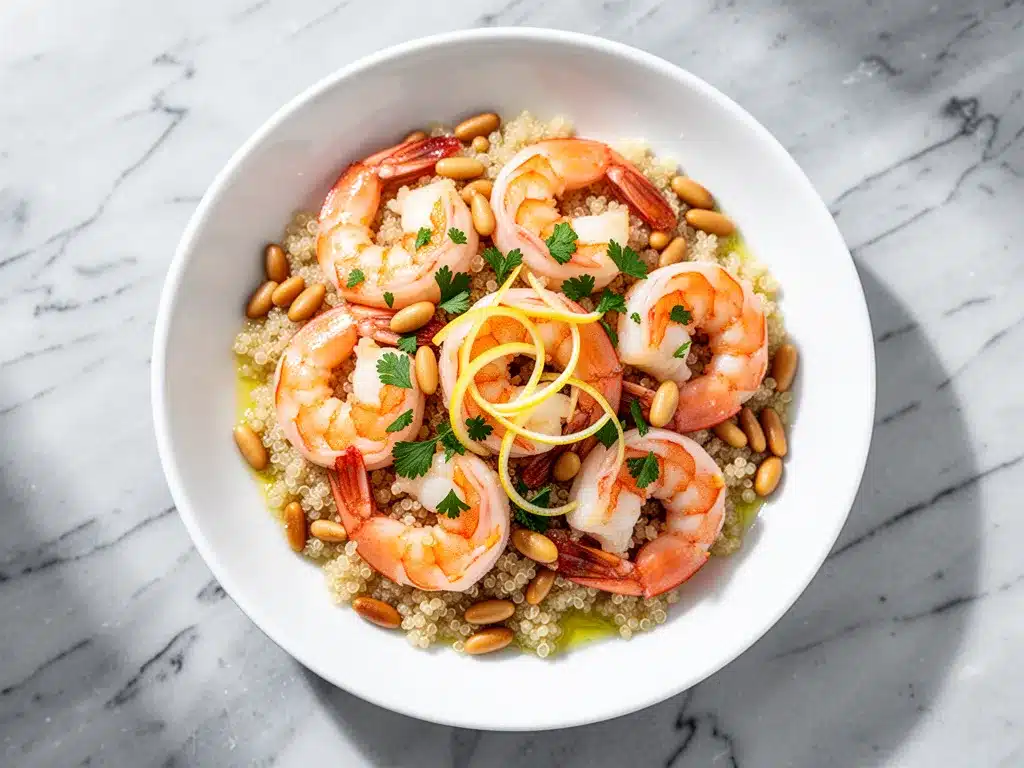 Mediterranean Lemon Garlic Shrimp Bowl: 15-Min Easy Weeknight Dinner 4 Mediterranean Lemon Garlic Shrimp Bowl preparation steps