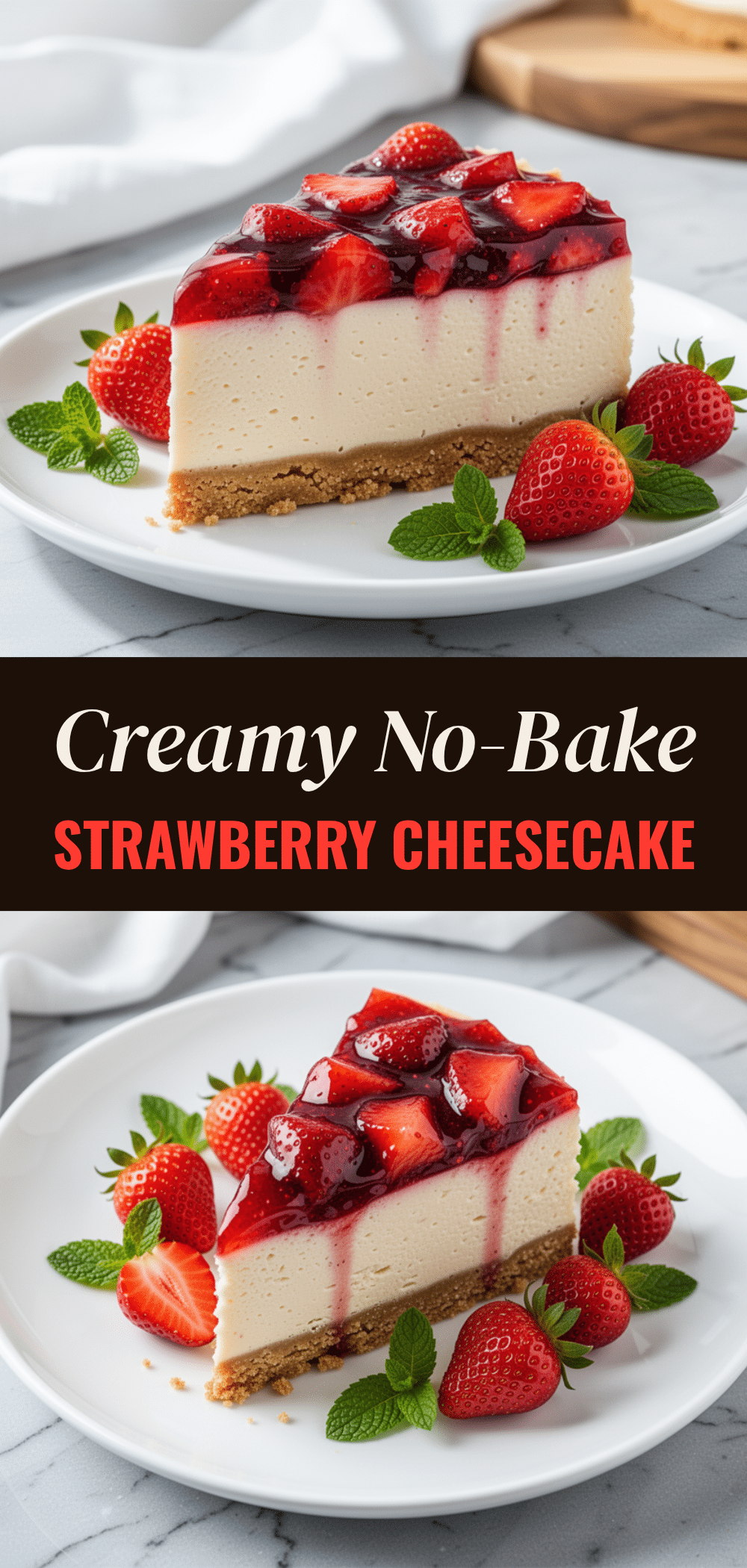 No-Bake Strawberry Cheesecake: Easy 5-Ingredient Dessert 5 no-bake strawberry cheesecake recipe