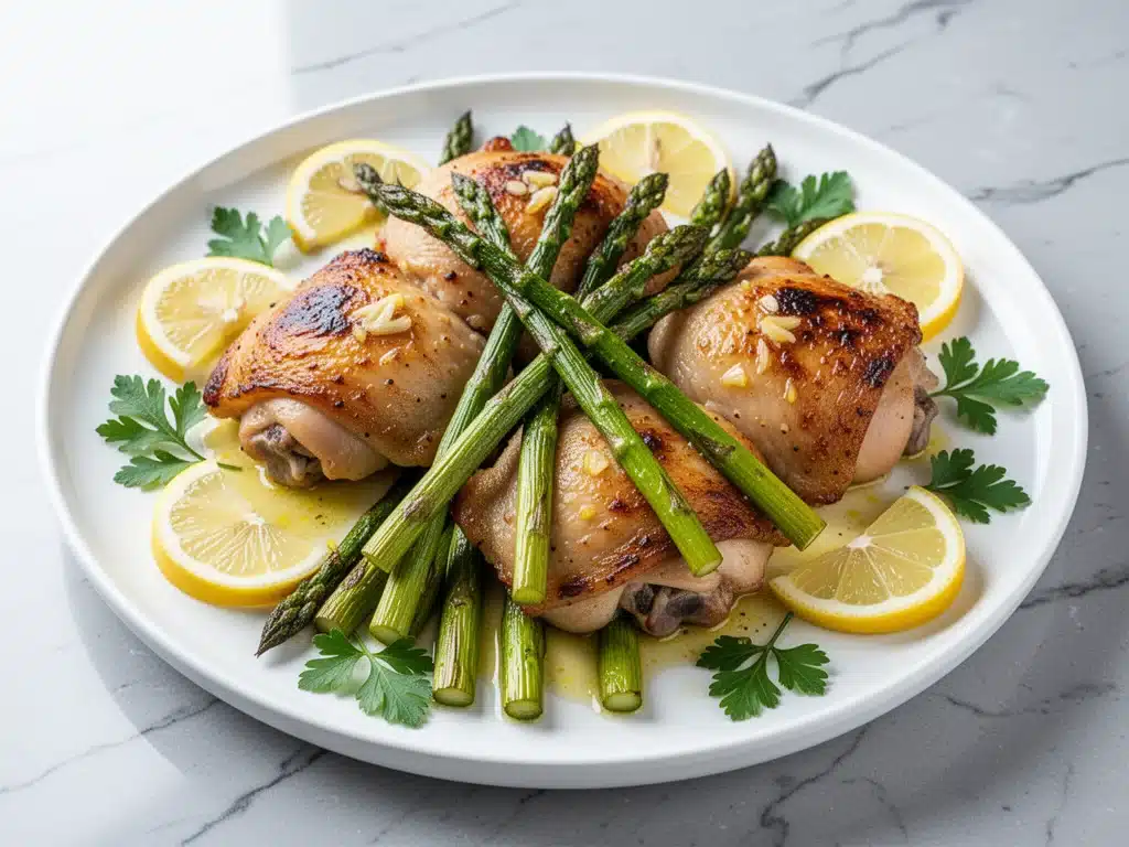 one-pan lemon butter chicken thighs - featured image