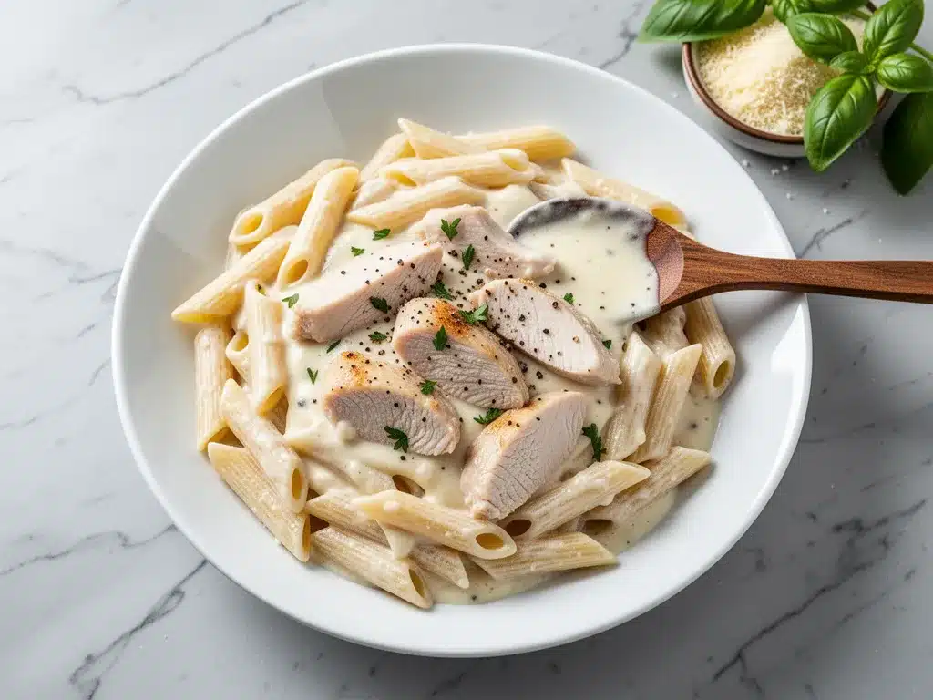 One-Pot Creamy Chicken Alfredo: Best 30-Min Meal 4 one-pot creamy chicken alfredo preparation steps
