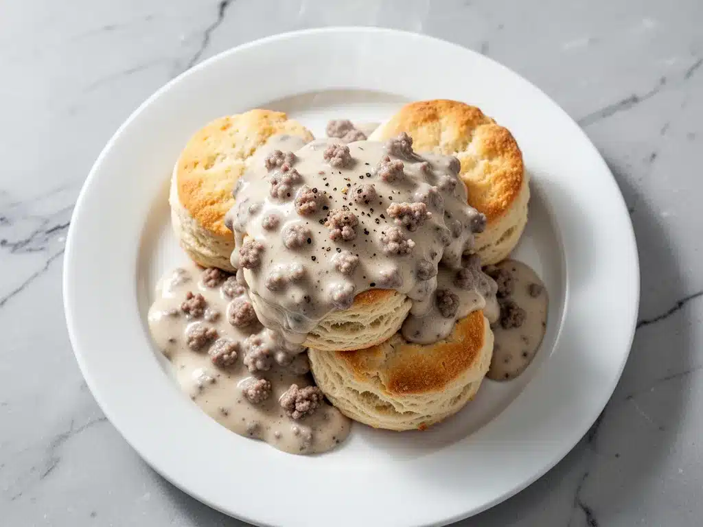 Savory Sausage Gravy: Easy Biscuit Recipe 4 Savory Sausage Gravy preparation steps