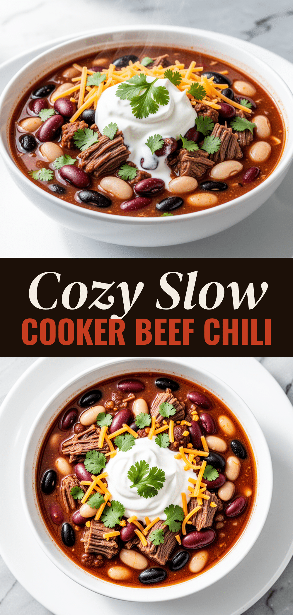 Hearty Slow Cooker Beef Chili with Three Beans: Easy 5-Ingredient Crockpot Recipe 5 slow cooker beef chili recipe