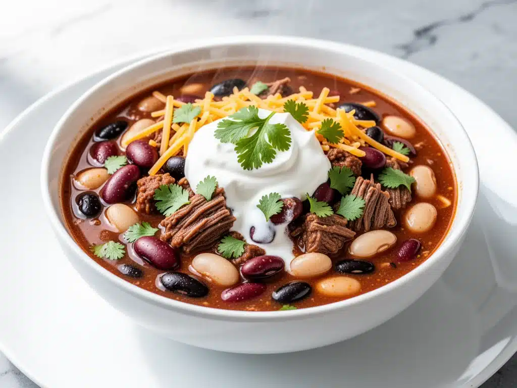 slow cooker beef chili - featured image
