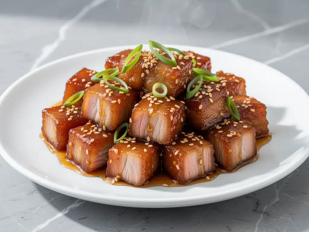 Sticky Honey Garlic Pork Bites - featured image
