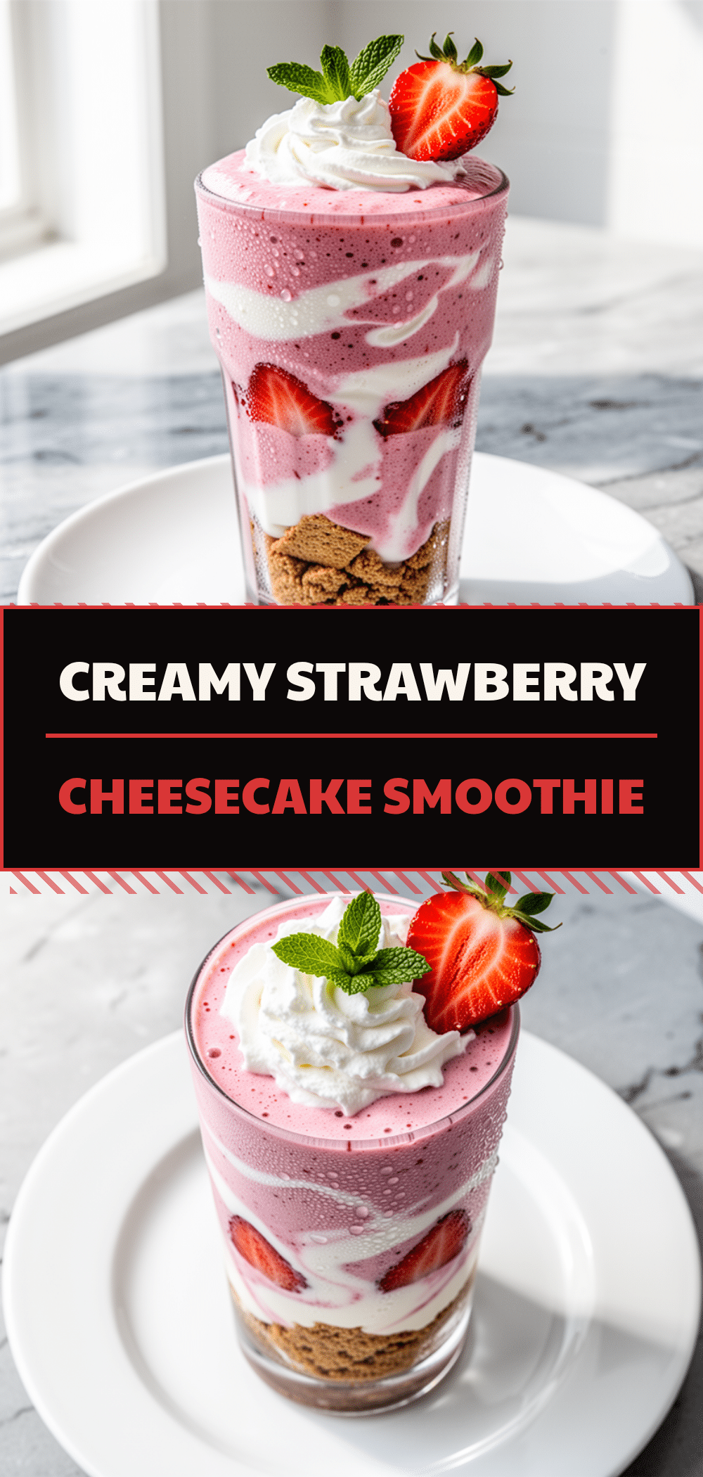 Strawberry Cheesecake Protein Smoothie: 5-Min Breakfast 5 Strawberry Cheesecake Protein Smoothie recipe