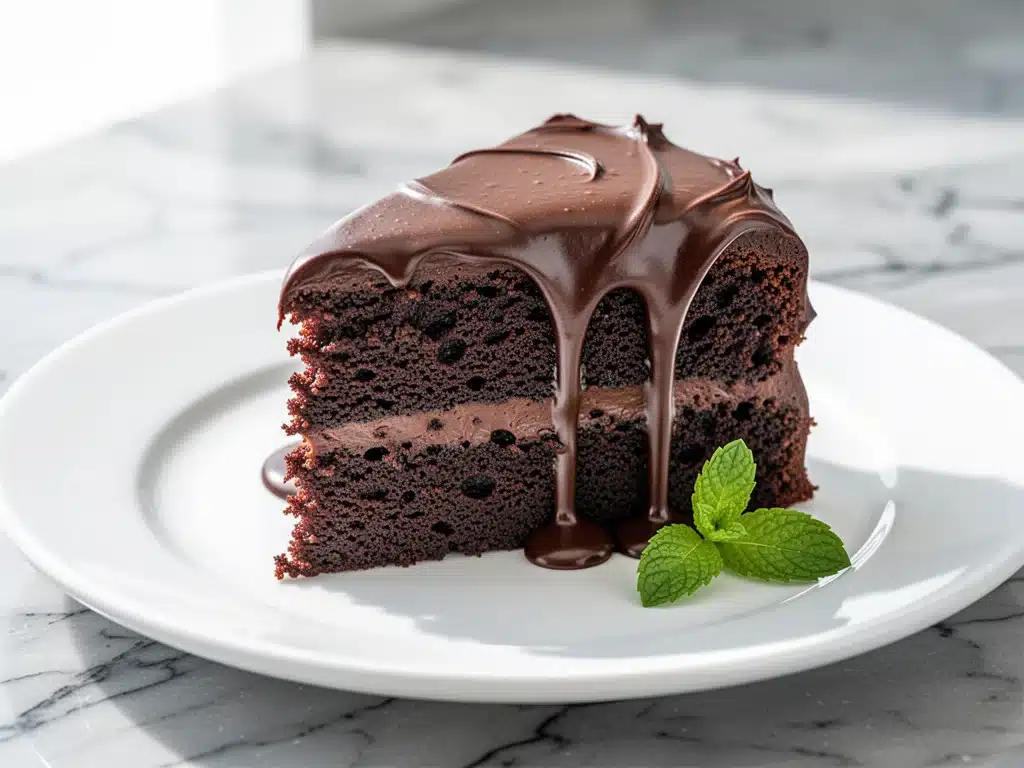 ultra-moist double chocolate cake - featured image