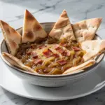 warm caramelized onion bacon dip - featured image