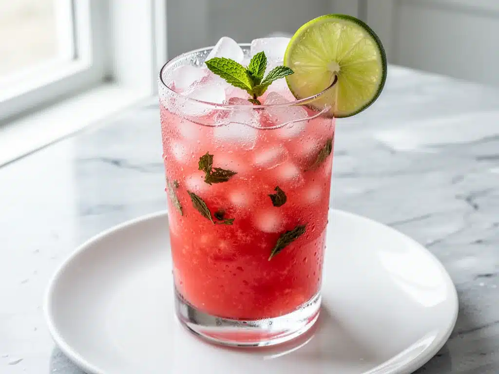 watermelon mint agua fresca - featured image