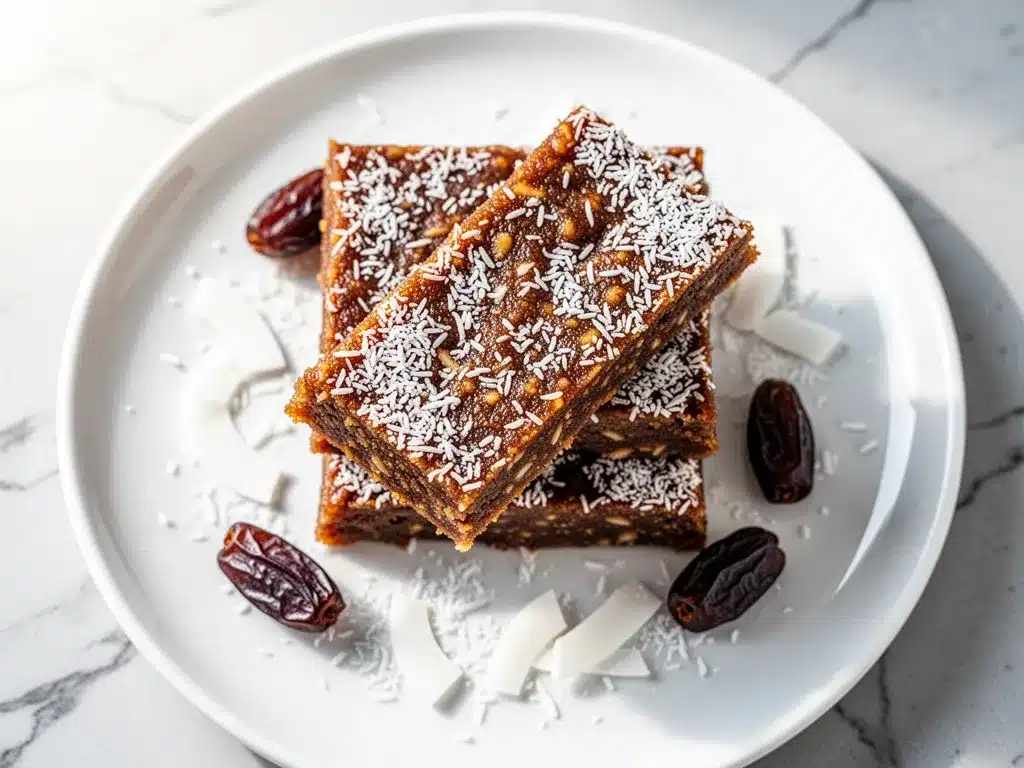 Whole30 No-Bake Coconut Date Energy Bars: 4-Ingredient Easy Recipe 4 Whole30 No-Bake Coconut Date Energy Bars preparation steps