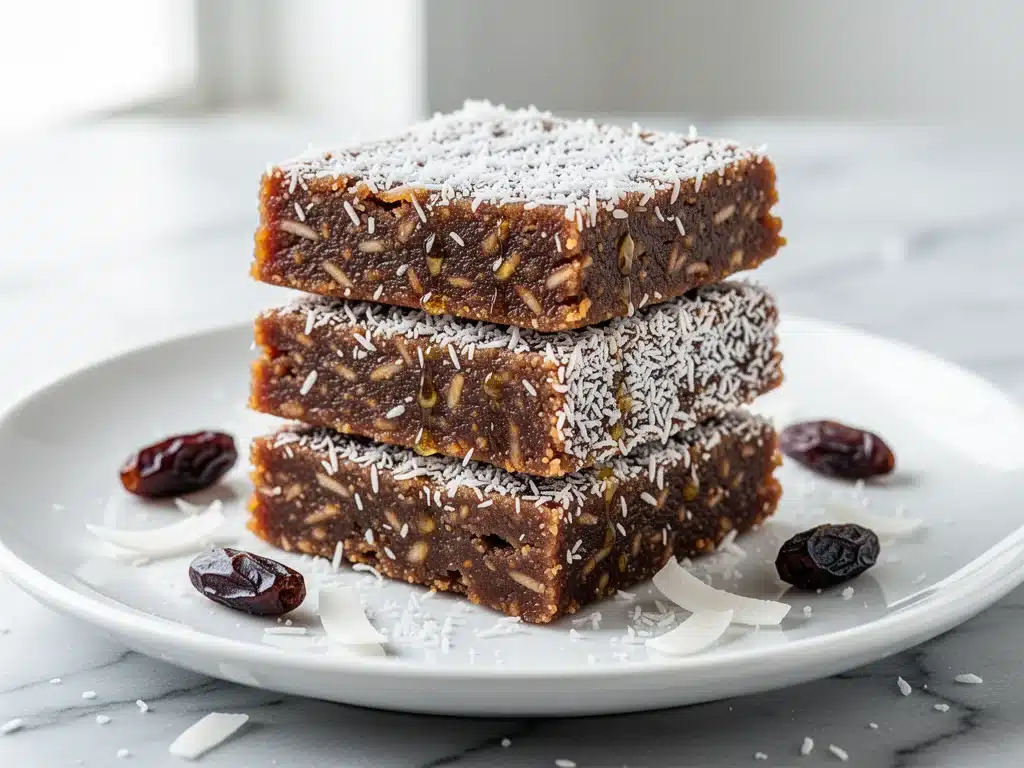 Whole30 No-Bake Coconut Date Energy Bars - featured image