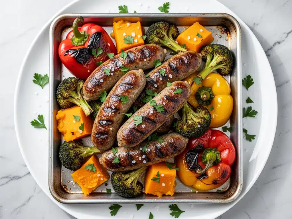 Whole30 Sheet Pan Sausage: 30-Minute Meal Prep 4 Whole30 Sheet Pan Sausage preparation steps