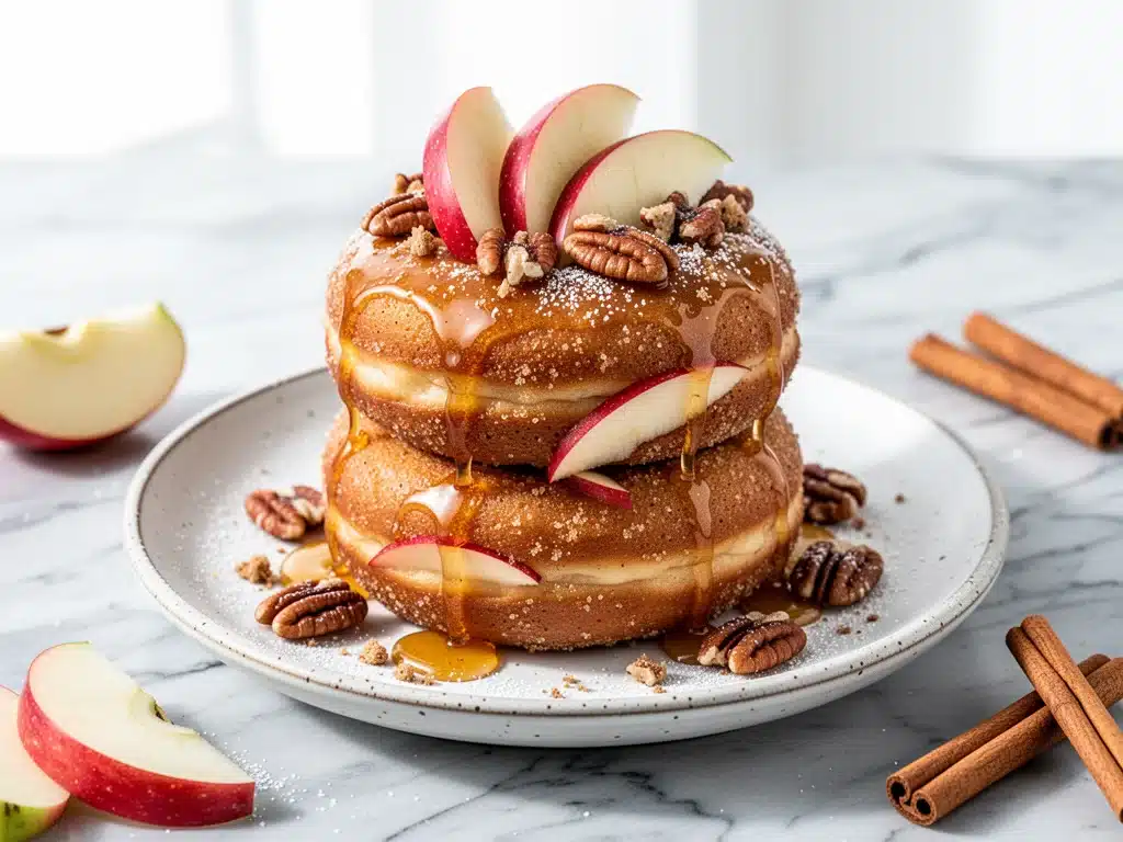 apple baked cinnamon doughnuts - featured image