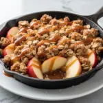 apple harvest salted caramel skillet crisp - featured image