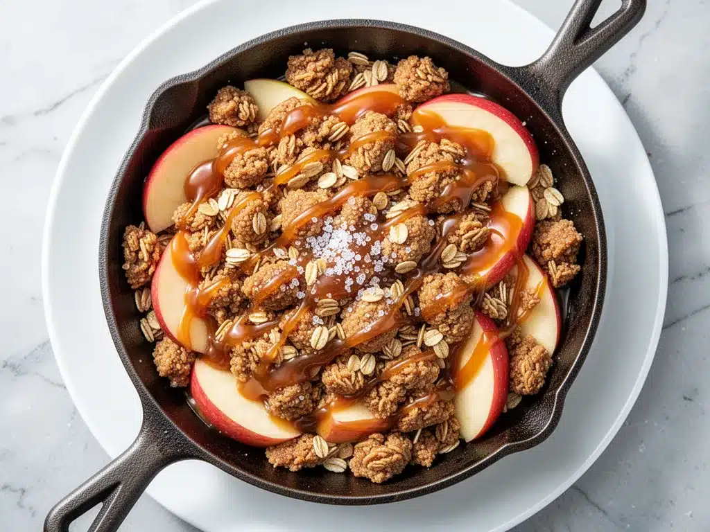 Apple Harvest Salted Caramel Skillet Crisp: Best Easy Weeknight Dessert 4 apple harvest salted caramel skillet crisp preparation steps
