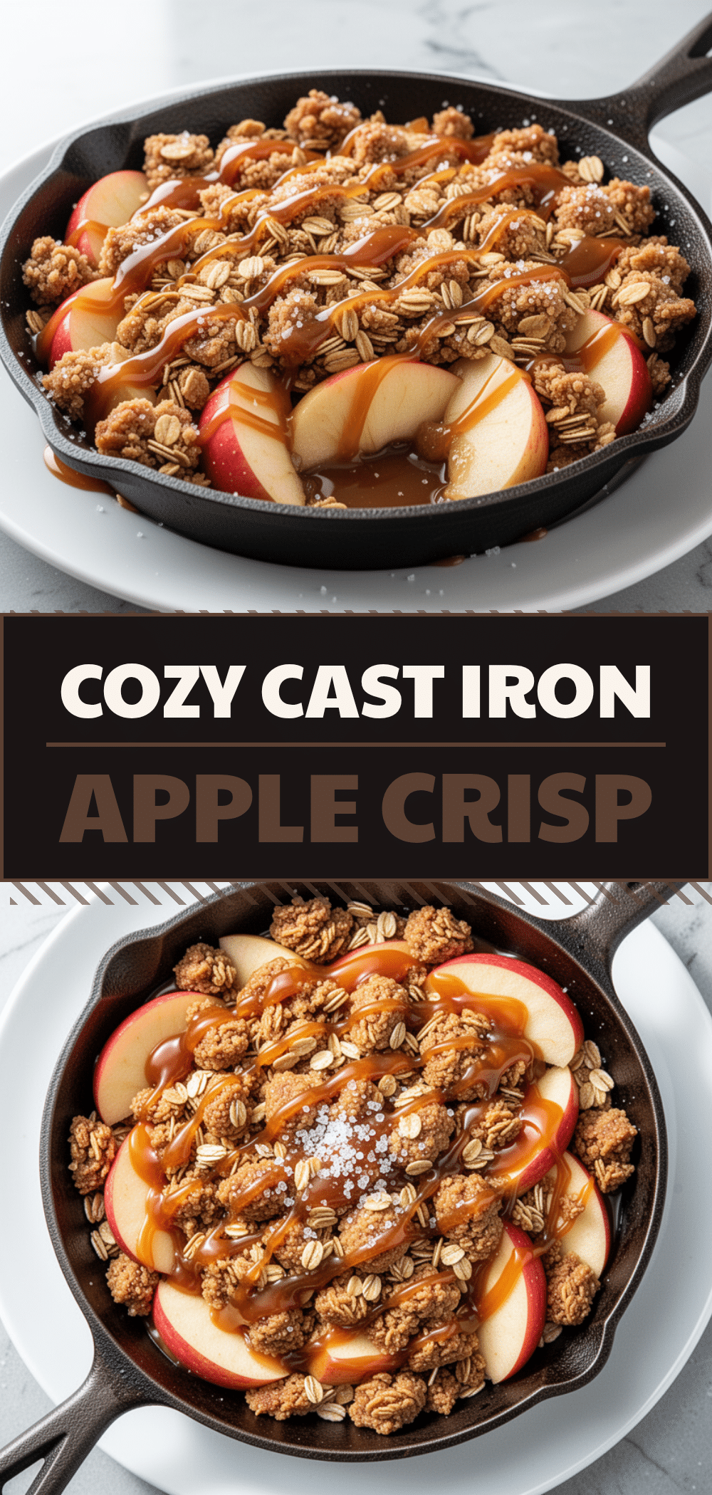 Apple Harvest Salted Caramel Skillet Crisp: Best Easy Weeknight Dessert 5 apple harvest salted caramel skillet crisp recipe