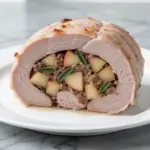 apple harvest sausage and sage stuffed pork loin - featured image