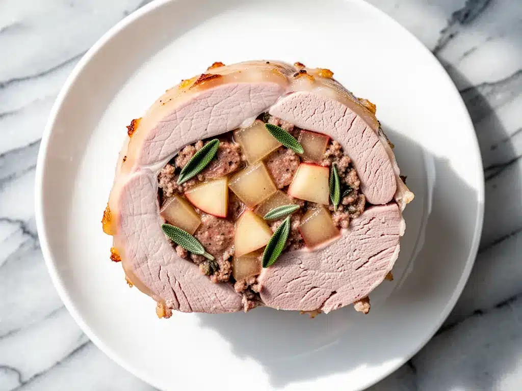 Apple Harvest Sausage & Sage Stuffed Pork Loin 4 apple harvest sausage and sage stuffed pork loin preparation steps
