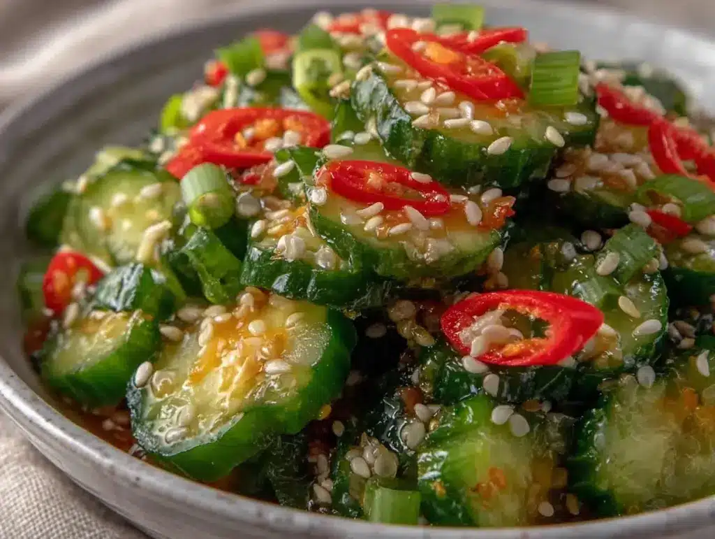Asian Sesame Cucumber Salad - featured image