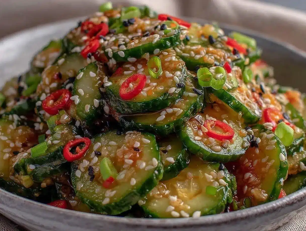 Crunchy Asian Sesame Cucumber Salad: Cheap & Kid-Friendly 4 Asian Sesame Cucumber Salad preparation steps