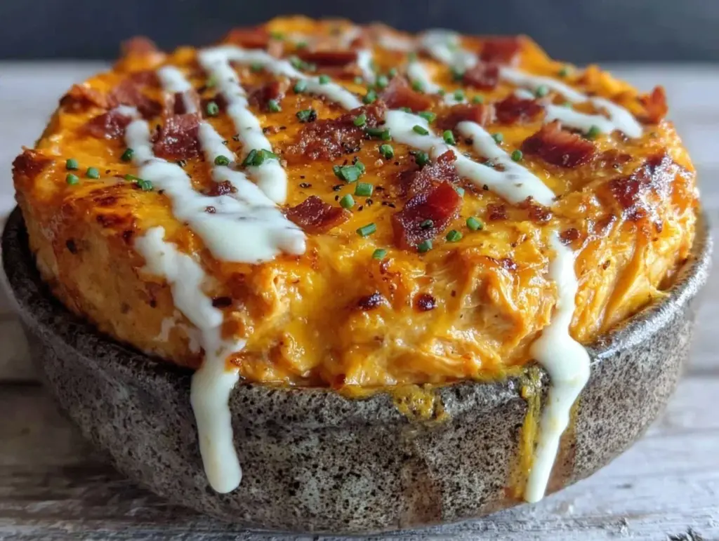baked buffalo chicken dip - featured image