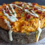 baked buffalo chicken dip - featured image