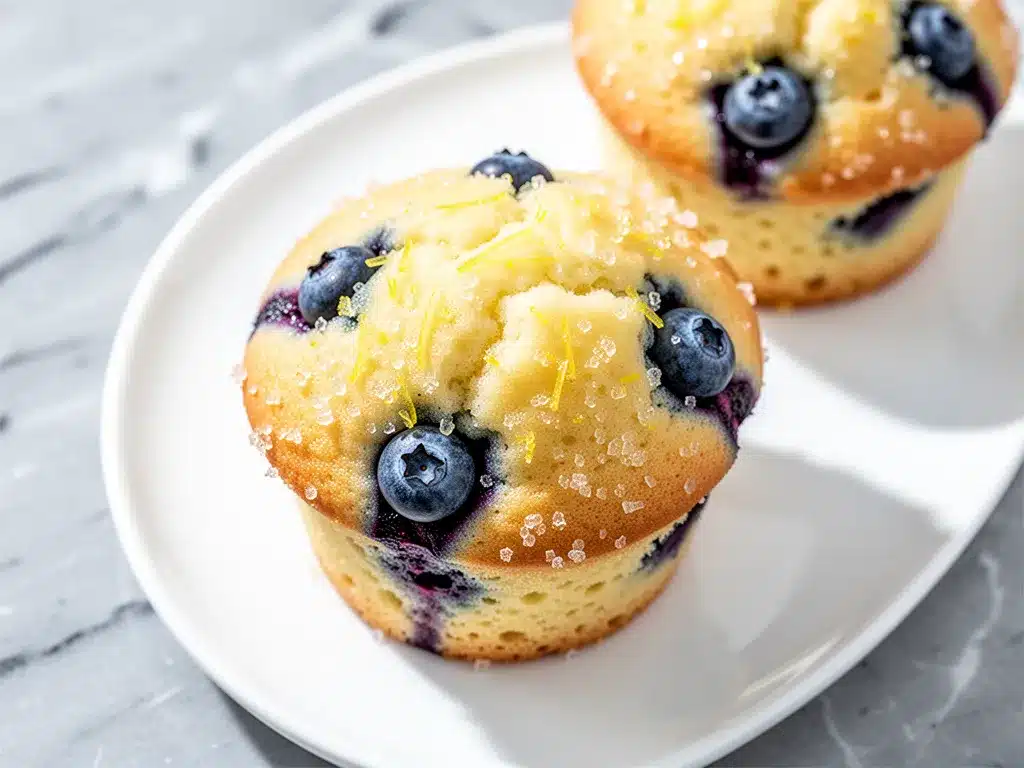 Bakery-Style Blueberry Muffins: 6 Easy Steps for Best Lemon Sugar Crust 4 bakery-style blueberry muffins preparation steps