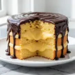 Boston cream poke cake - featured image