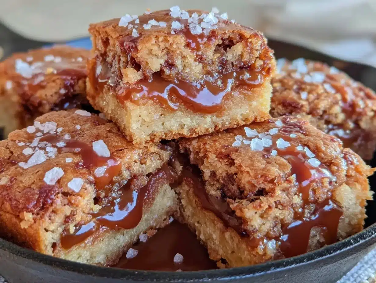 Brown Butter Salted Caramel Blondies: 5 Easy Pantry Staples 4 brown butter salted caramel blondies preparation steps